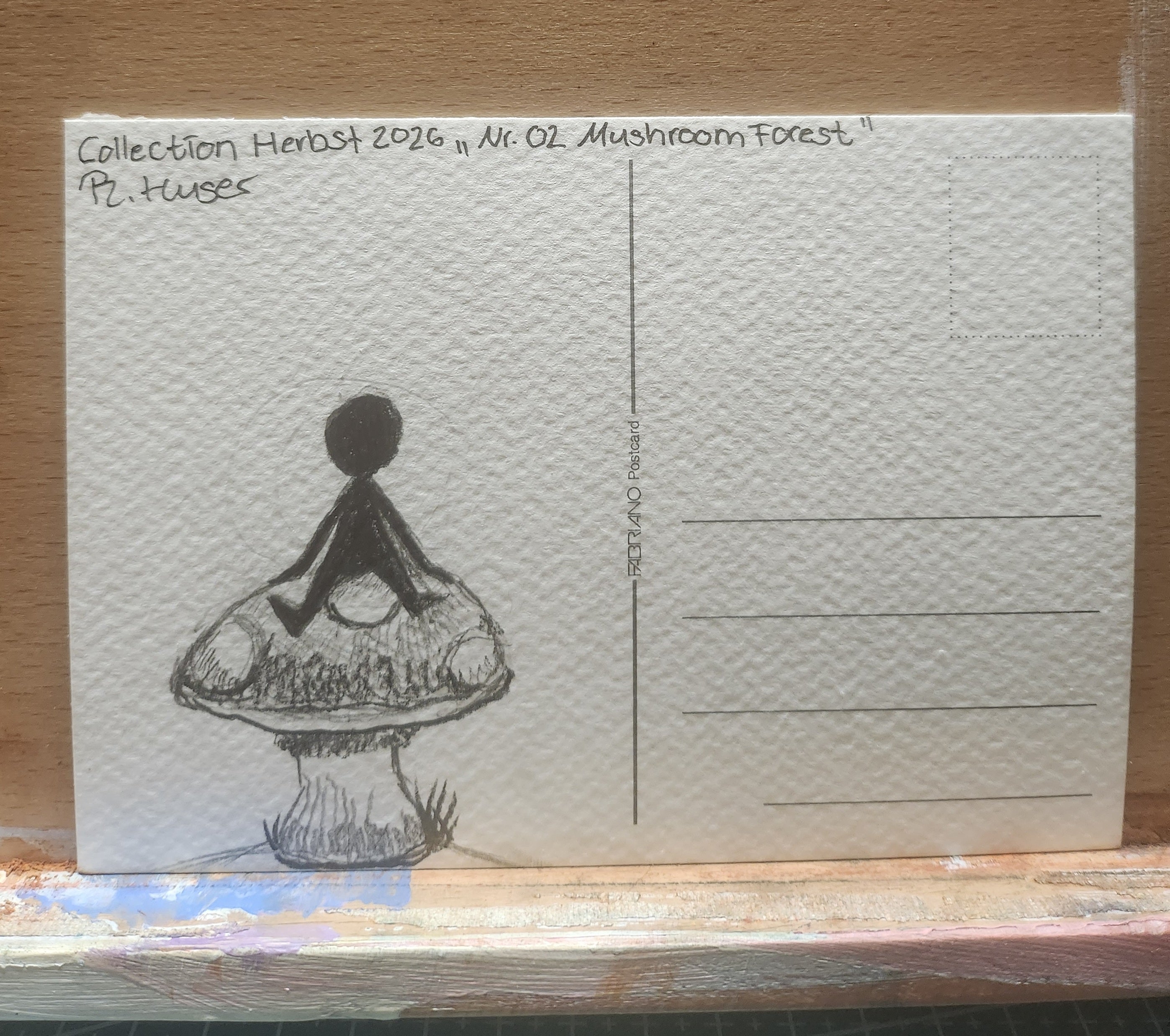 Unikat Postkarte Collection Herbst 2026 Nr. 02"Mushroom Forest"