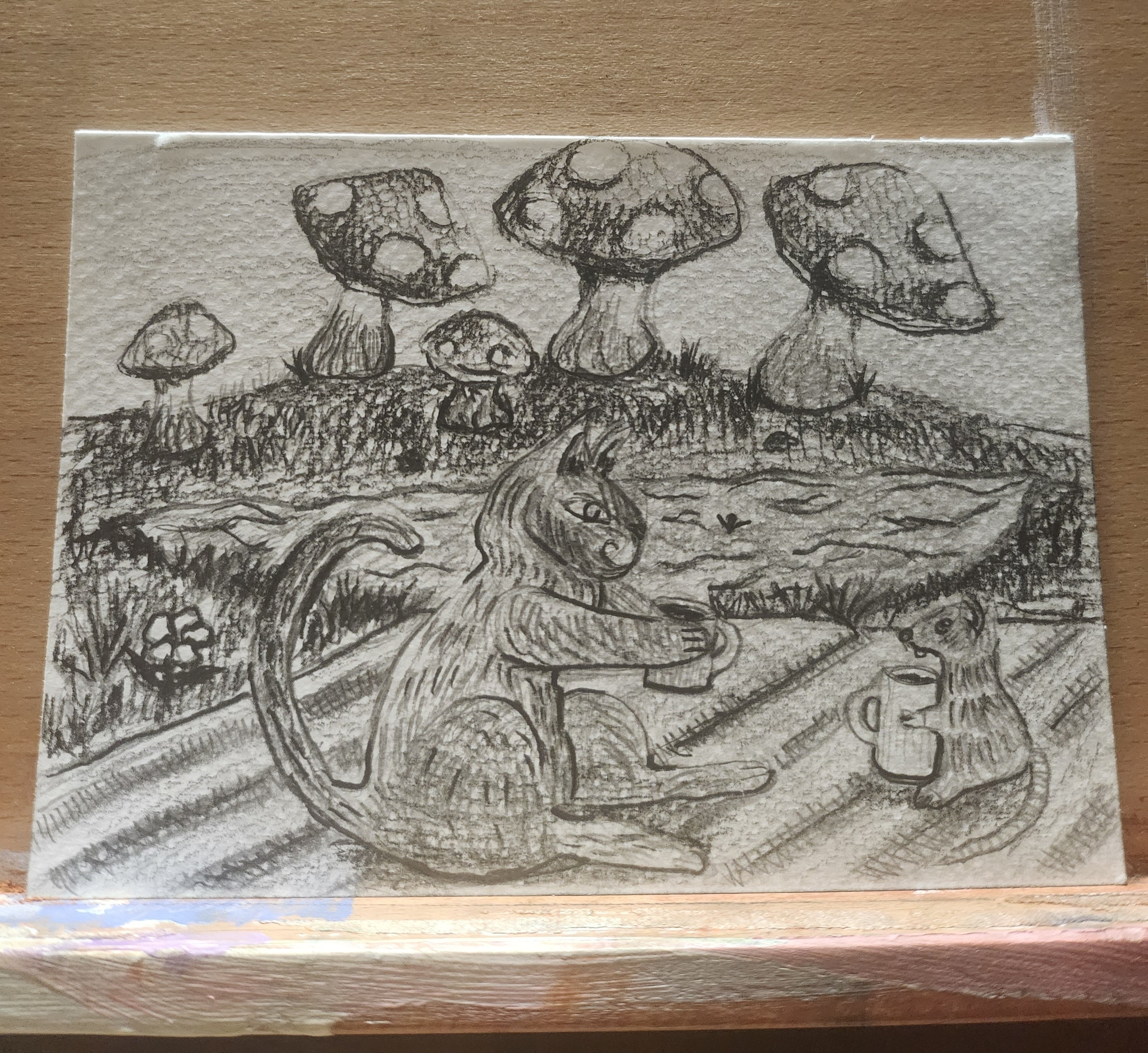 Unikat Postkarte Collection Herbst 2026 Nr. 02"Mushroom Forest"