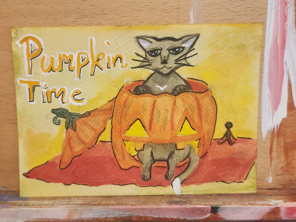 Carte postale unique Collection Automne 2026 n° 01 "Pumpkin Time"